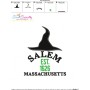 Salem Witch Hat Lettering Embroidery Design Pattern-3