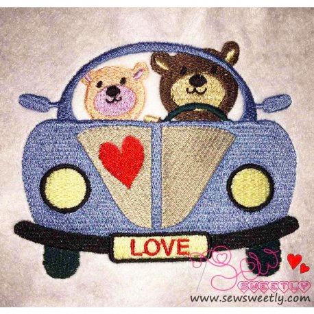 Love Bears-3 Embroidery Design- 1