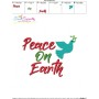 Peace on Earth Lettering Embroidery Design Pattern-2