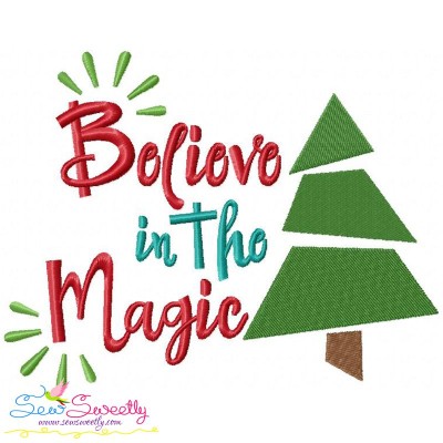 Believe in the Magic Lettering Embroidery Design Pattern-1