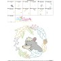 Fall Animal Frame- Skunk Sketch Embroidery Design Pattern-3