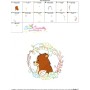 Fall Animal Frame- Bear Embroidery Design Pattern-3