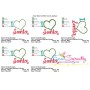 I Love Santa Lettering Applique Design Pattern-2