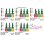 Joy Christmas Trees Lettering Embroidery Design Pattern-2