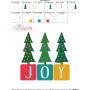 Joy Christmas Trees Lettering Embroidery Design Pattern-3