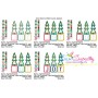 Joy Christmas Trees Lettering Applique Design Pattern-2