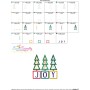 Joy Christmas Trees Lettering Applique Design Pattern-3