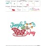 Jingle all the Way Lettering Embroidery Design Pattern-3