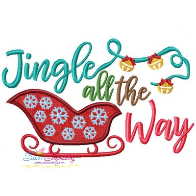 Jingle all the Way Lettering Applique Design Pattern-1