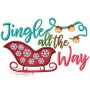 Jingle all the Way Lettering Applique Design Pattern-1