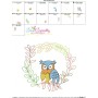 Fall Animal Frame- Owl Embroidery Design Pattern-3