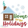 Home For The Holidays Lettering Applique Design Pattern-1