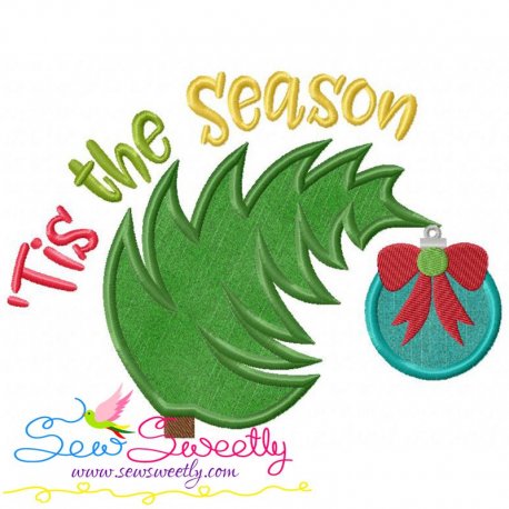 Tis The Season Lettering Applique Design Pattern