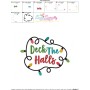 Deck The Halls Lettering Embroidery Design Pattern-3