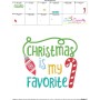 Christmas Is My Favorite Lettering Embroidery Design Pattern-3