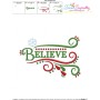 Believe Lettering Embroidery Design Pattern-3