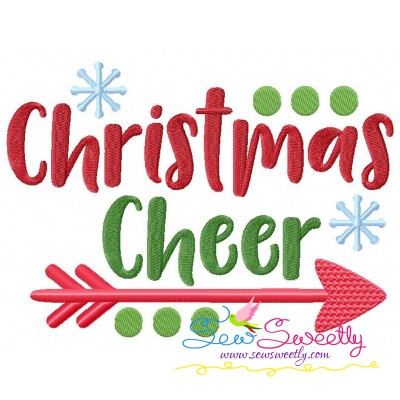 Christmas Cheer Lettering Embroidery Design Pattern-1