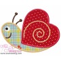 Valentine Snail Applique Design Pattern-2