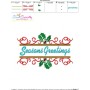 Seasons Greetings Lettering Embroidery Design Pattern-3