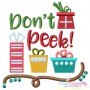Don't Peek Lettering Embroidery Design Pattern-1