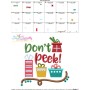 Don't Peek Lettering Embroidery Design Pattern-3