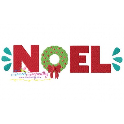 Noel Lettering Embroidery Design Pattern-1