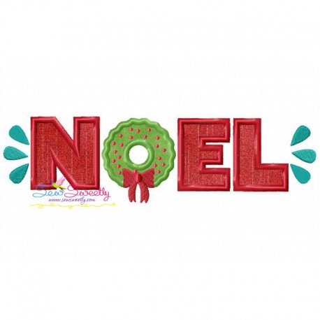 Noel Lettering Applique Design Pattern-1