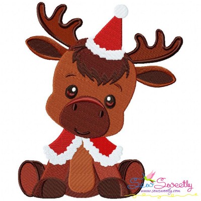 Christmas Baby Animal- Deer Embroidery Design Pattern-1