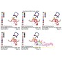 Christmas Snowman Blue Hat Applique Design Pattern-2