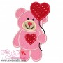 Valentine Teddy Bear 5 Applique Design Pattern-2