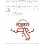 Christmas Snowman Glasses-2 Applique Design Pattern-3