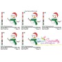 Christmas Snowman Santa Hat Embroidery Design Pattern-2