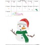 Christmas Snowman Santa Hat Embroidery Design Pattern-3