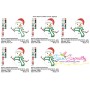 Christmas Snowman Santa Hat Applique Design Pattern-2