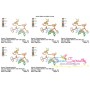 Christmas Swirls Deer Embroidery Design Pattern-2