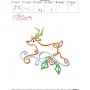 Christmas Swirls Deer Embroidery Design Pattern-3