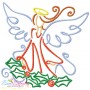 Christmas Swirls- Angel Embroidery Design Pattern-1
