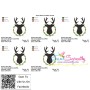 Deer Silhouette Wreath Embroidery Design Pattern-2