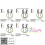 Deer Silhouette Wreath Applique Design Pattern-2
