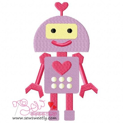Lovely Robot-2 Embroidery Design Pattern-1