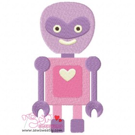 Lovely Robot-4 Embroidery Design Pattern-1