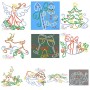 Christmas Swirls Embroidery Design Bundle-1
