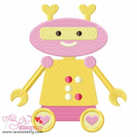 Lovely Robot-5 Embroidery Design Pattern-1
