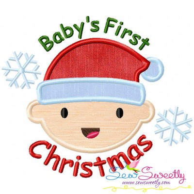 Baby's First Christmas Applique Design