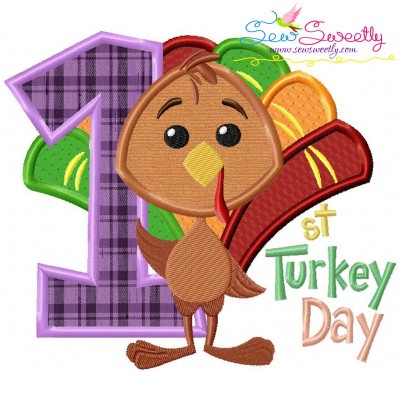 First Turkey Day Applique Design Pattern-1