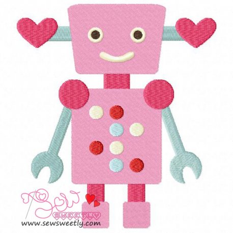 Lovely Robot-6 Embroidery Design Pattern-1