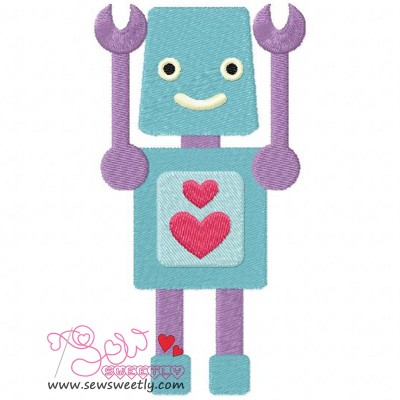 Lovely Robot-7 Embroidery Design Pattern-1
