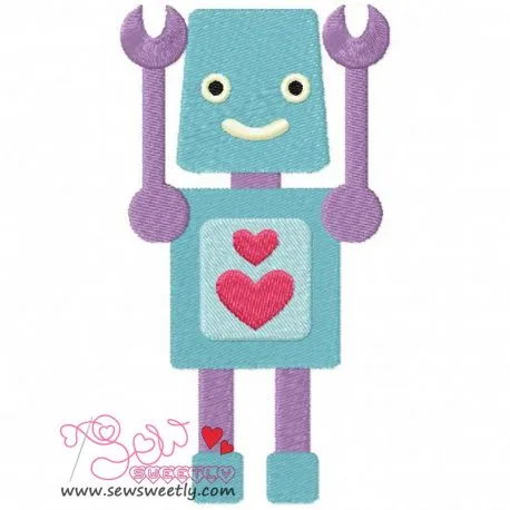 Lovely Robot-7 Embroidery Design Pattern-1