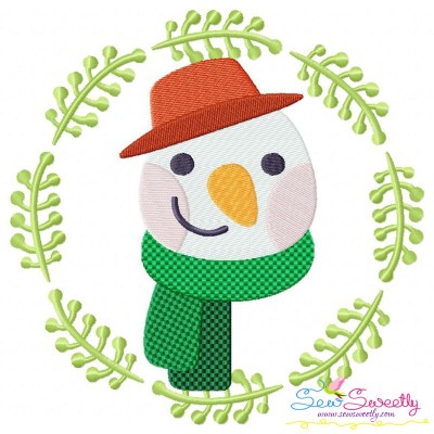 Christmas Frame- Snowman-2 Embroidery Design Pattern-1