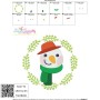 Christmas Frame- Snowman-2 Embroidery Design Pattern-3